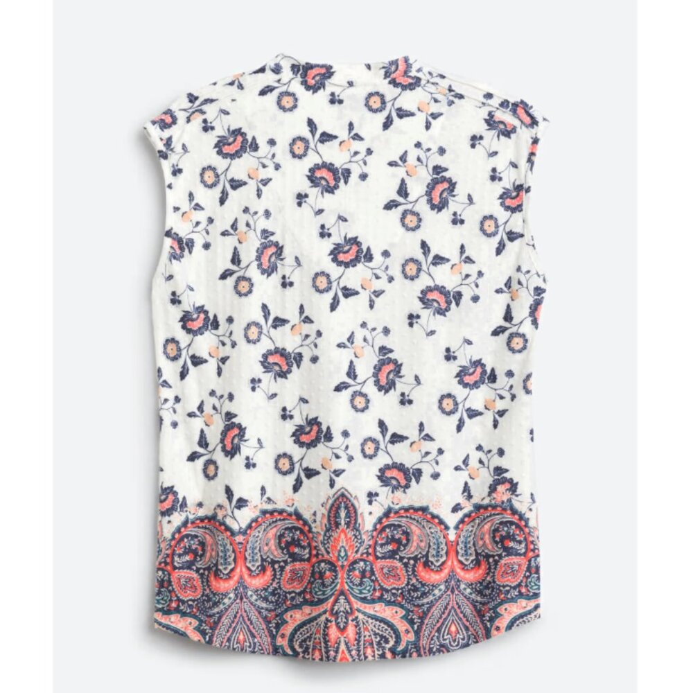 Daniel Rainn Caleena Pleated Shoulder Crochet Detail Knit Top Size Large Shirt - Picture 2 of 8